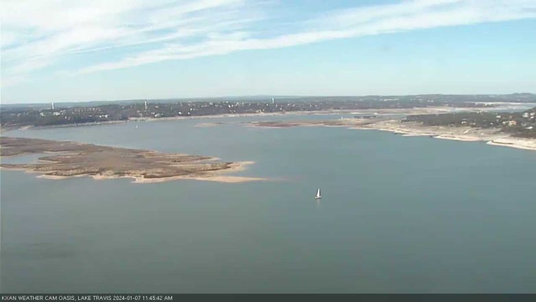 Lake Travis webcam, January 7, 2024 11:45 AM CT