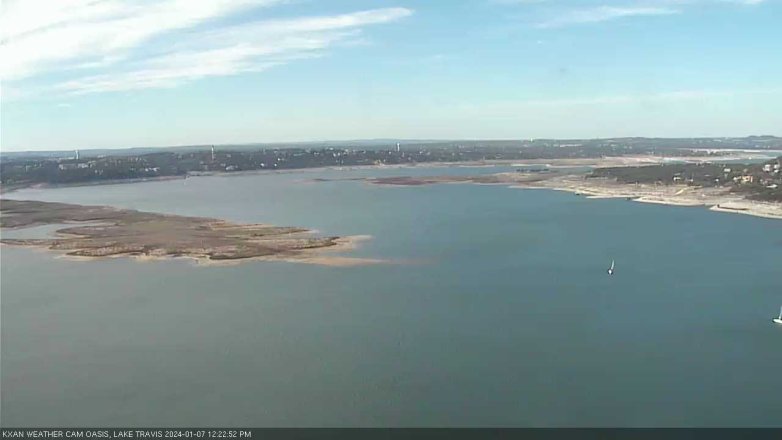 Lake Travis webcam, January 7, 2024 12:25 PM CT