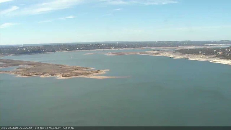 Lake Travis webcam, January 7, 2024 12:45 PM CT