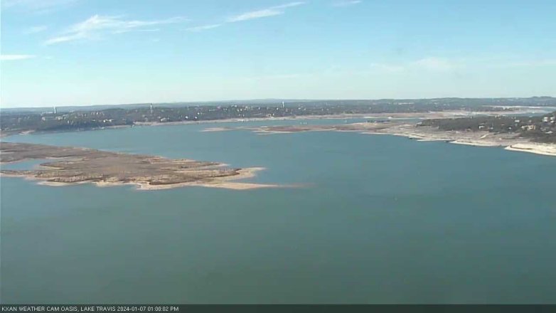 Lake Travis webcam, January 7, 2024 1:00 PM CT