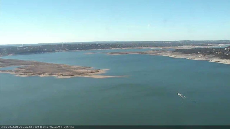 Lake Travis webcam, January 7, 2024 1:45 PM CT