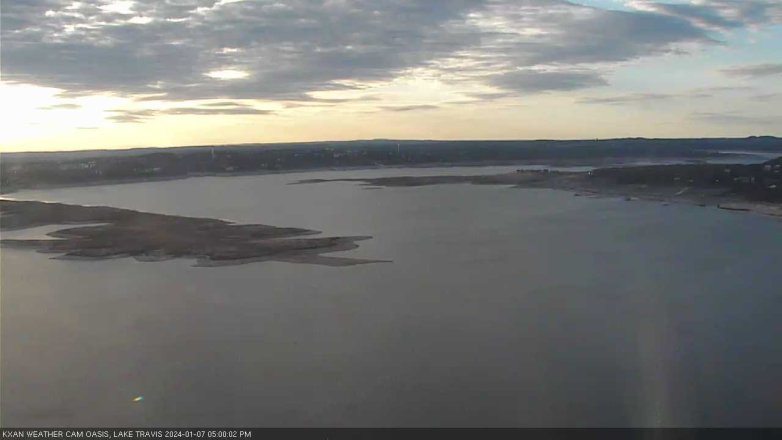 Lake Travis webcam, January 7, 2024 5:00 PM CT
