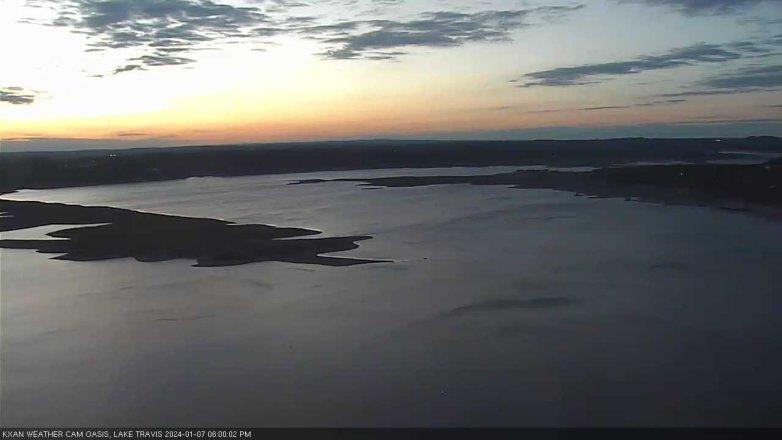 Lake Travis webcam, January 7, 2024 6:00 PM CT