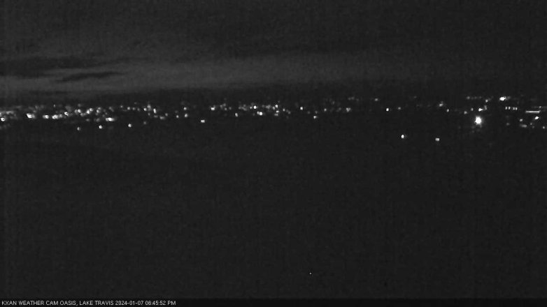 Lake Travis webcam, January 7, 2024 6:45 PM CT