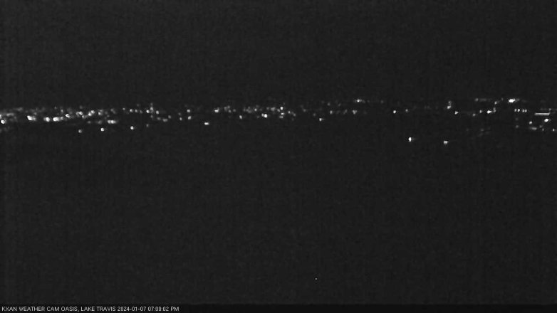 Lake Travis webcam, January 7, 2024 7:00 PM CT