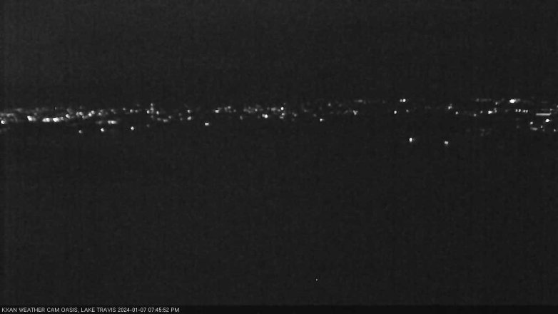 Lake Travis webcam, January 7, 2024 7:45 PM CT