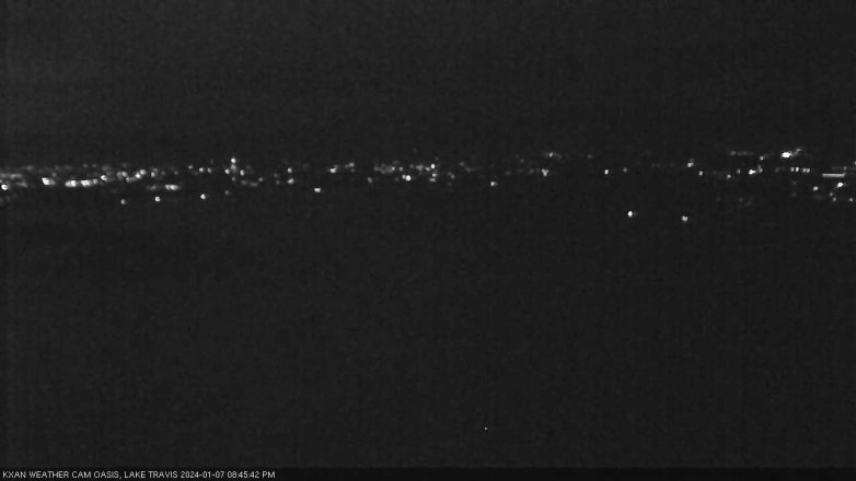 Lake Travis webcam, January 7, 2024 8:45 PM CT