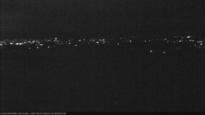 Lake Travis webcam, January 7, 2024 9:00 PM CT
