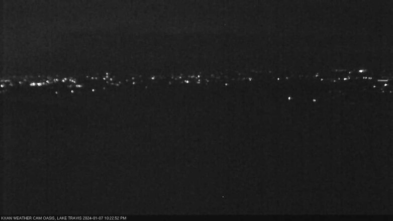 Lake Travis webcam, January 7, 2024 10:25 PM CT
