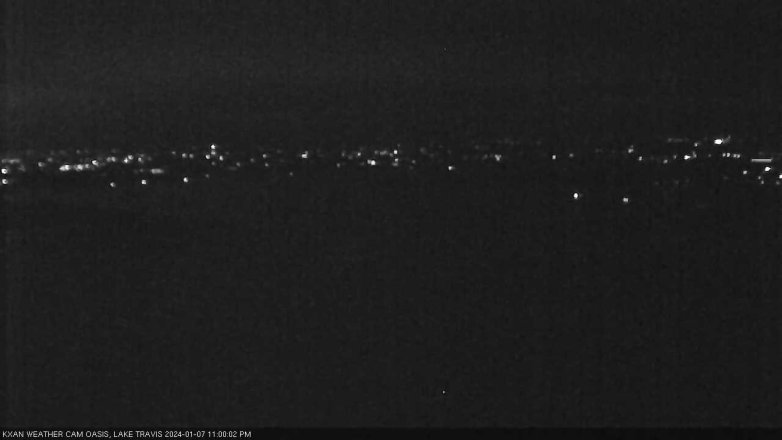 Lake Travis webcam, January 7, 2024 11:00 PM CT