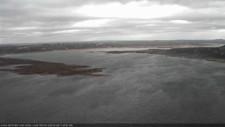 Lake Travis webcam, January 8, 2024 11:45 AM CT