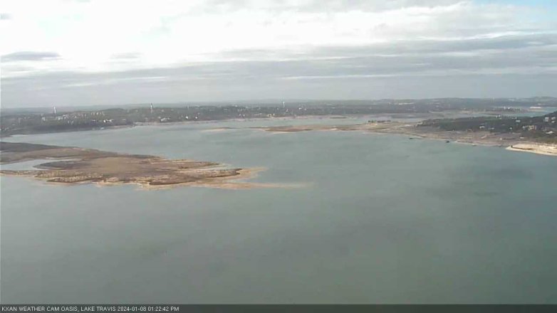 Lake Travis webcam, January 8, 2024 1:25 PM CT