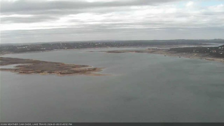 Lake Travis webcam, January 8, 2024 1:45 PM CT