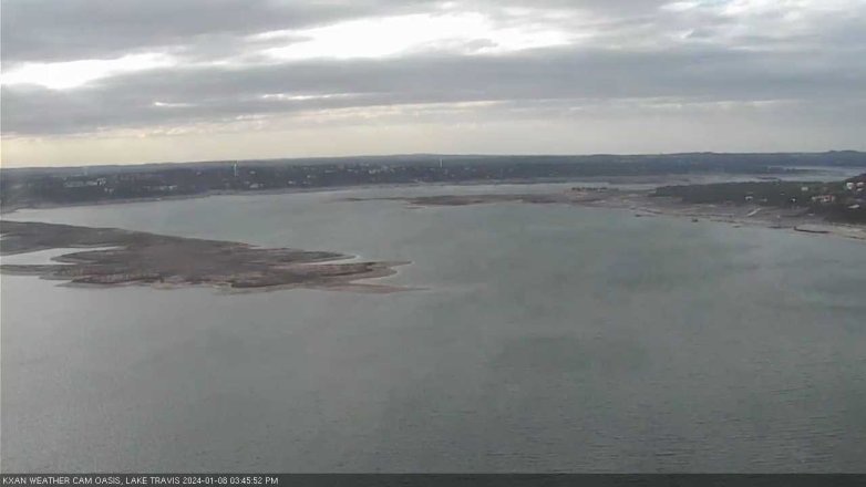 Lake Travis webcam, January 8, 2024 3:45 PM CT