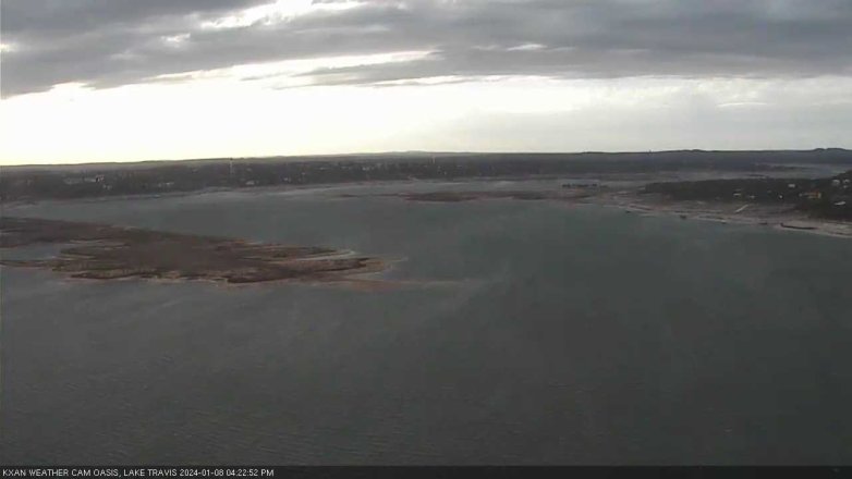 Lake Travis webcam, January 8, 2024 4:25 PM CT