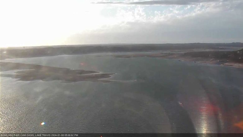 Lake Travis webcam, January 8, 2024 5:00 PM CT