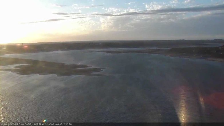 Lake Travis webcam, January 8, 2024 5:25 PM CT