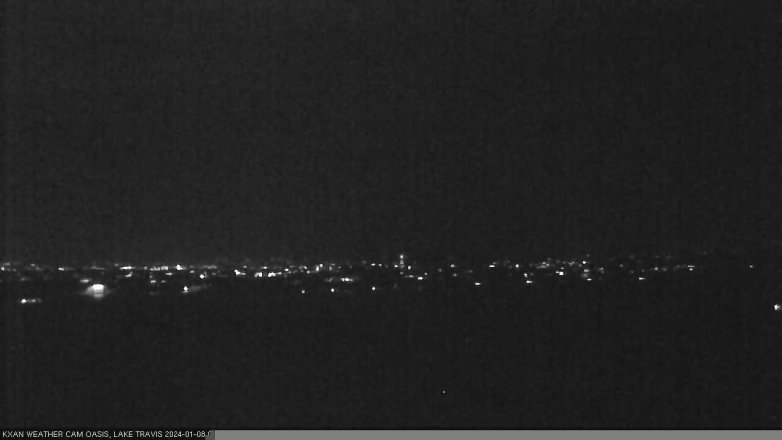 Lake Travis webcam, January 8, 2024 6:45 PM CT