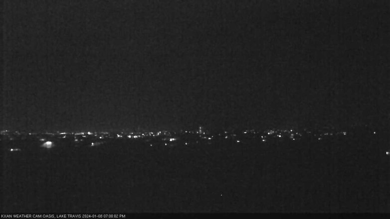 Lake Travis webcam, January 8, 2024 7:00 PM CT