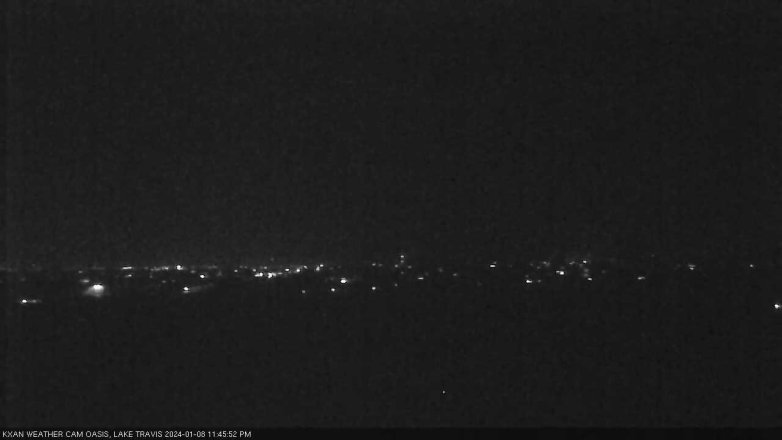 Lake Travis webcam, January 8, 2024 11:45 PM CT