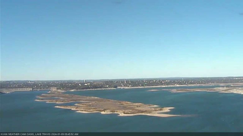 Lake Travis webcam, January 9, 2024 9:45 AM CT