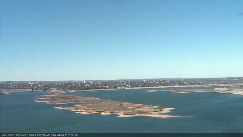 Lake Travis webcam, January 9, 2024 10:00 AM CT