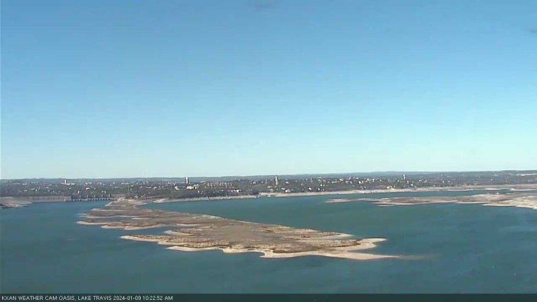 Lake Travis webcam, January 9, 2024 10:25 AM CT