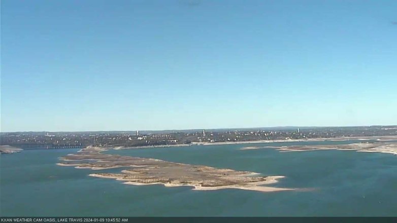 Lake Travis webcam, January 9, 2024 10:45 AM CT