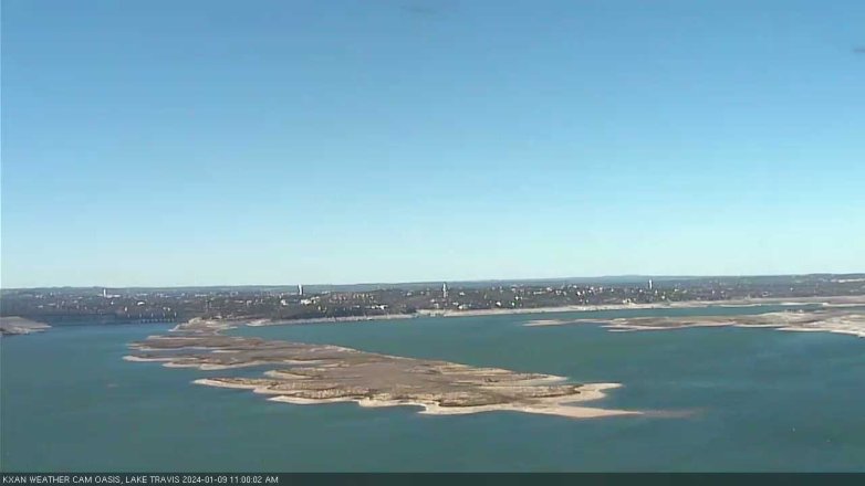 Lake Travis webcam, January 9, 2024 11:00 AM CT