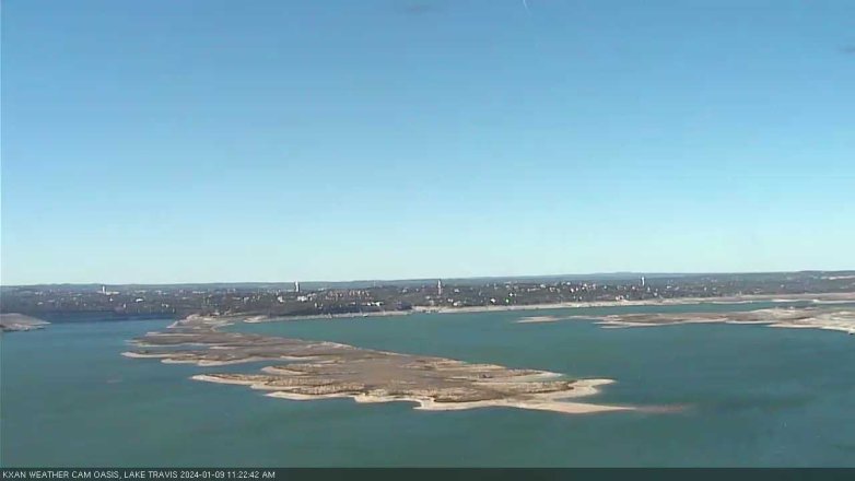 Lake Travis webcam, January 9, 2024 11:25 AM CT
