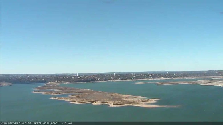 Lake Travis webcam, January 9, 2024 11:45 AM CT