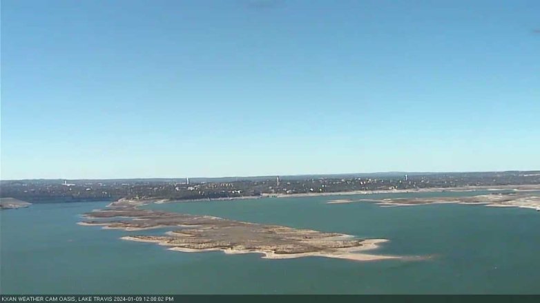 Lake Travis webcam, January 9, 2024 12:00 PM CT