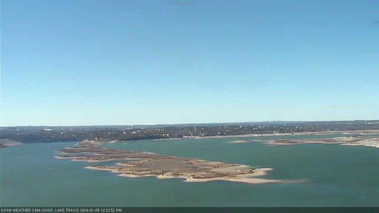 Lake Travis webcam, January 9, 2024 12:25 PM CT