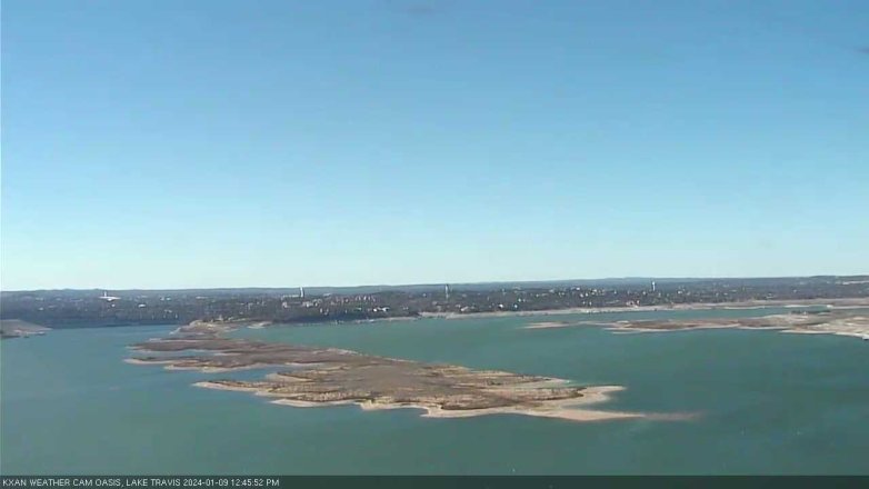 Lake Travis webcam, January 9, 2024 12:45 PM CT