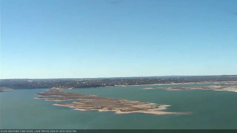 Lake Travis webcam, January 9, 2024 1:00 PM CT