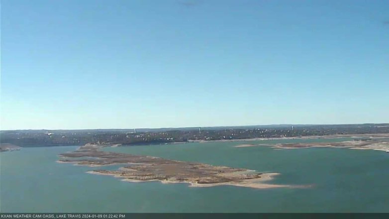 Lake Travis webcam, January 9, 2024 1:25 PM CT