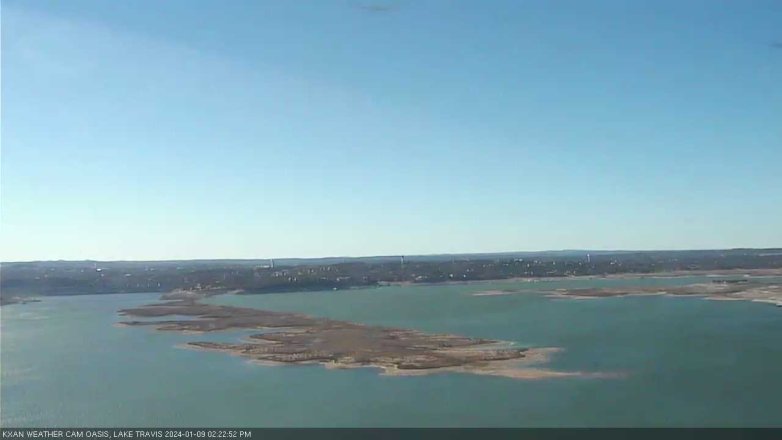 Lake Travis webcam, January 9, 2024 2:25 PM CT