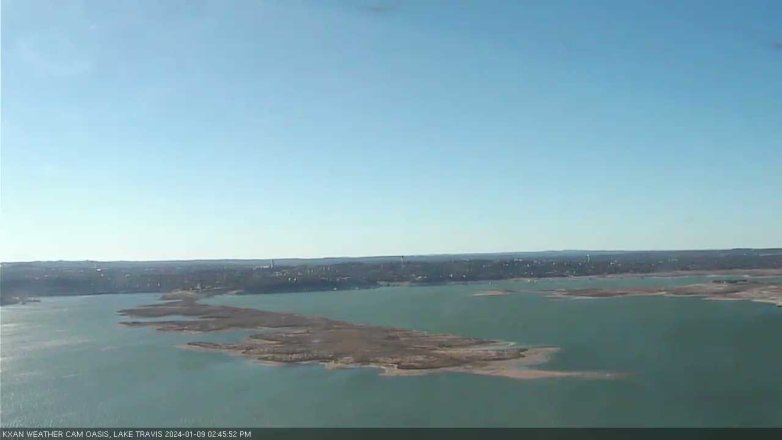 Lake Travis webcam, January 9, 2024 2:45 PM CT