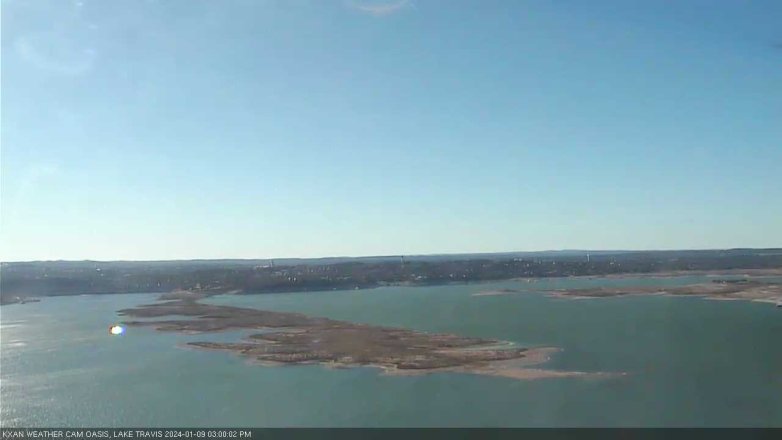 Lake Travis webcam, January 9, 2024 3:00 PM CT