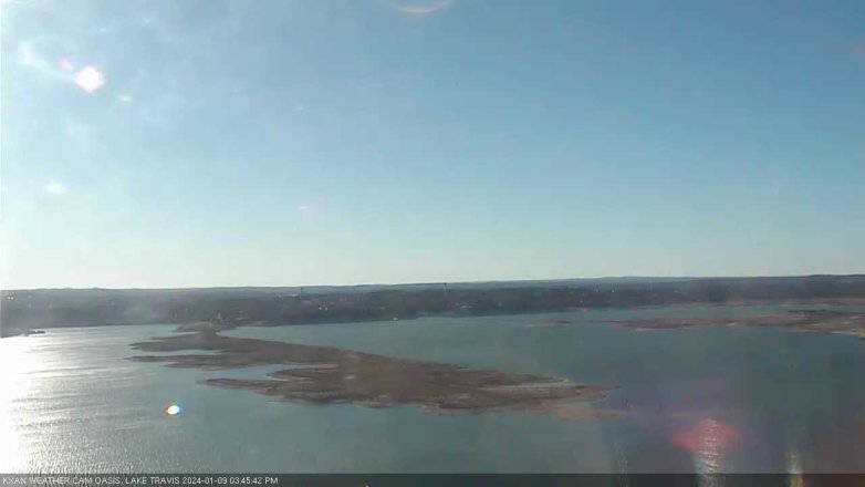 Lake Travis webcam, January 9, 2024 3:45 PM CT