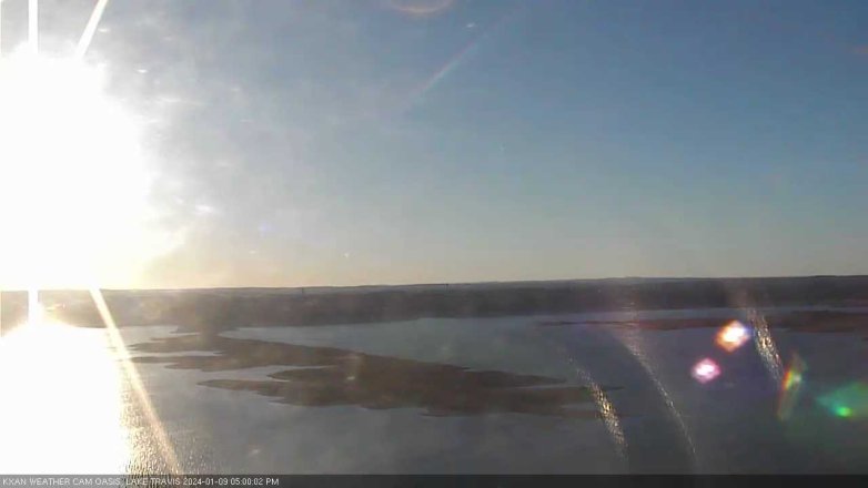 Lake Travis webcam, January 9, 2024 5:00 PM CT