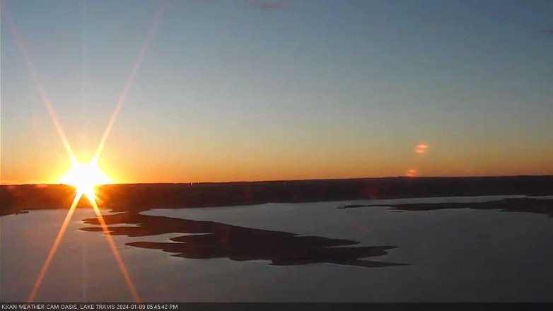Lake Travis webcam, January 9, 2024 5:45 PM CT