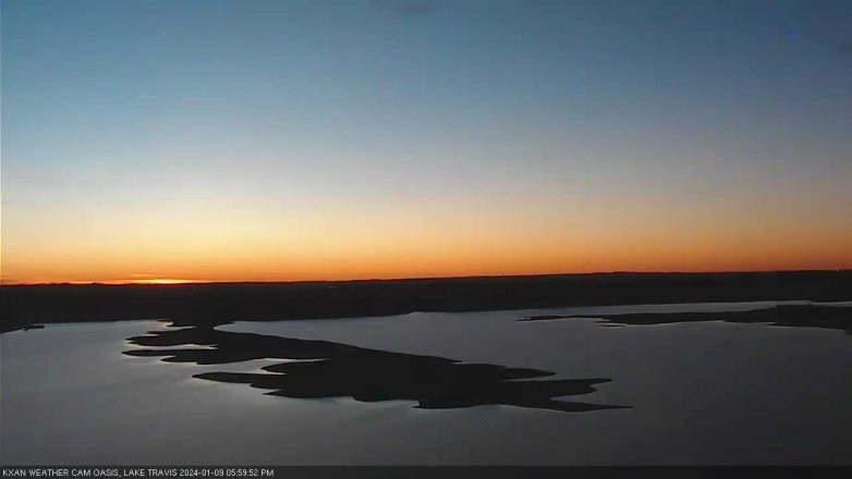 Lake Travis webcam, January 9, 2024 6:00 PM CT