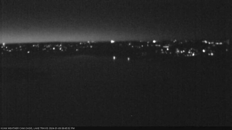Lake Travis webcam, January 9, 2024 6:45 PM CT