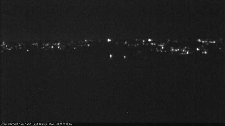 Lake Travis webcam, January 9, 2024 7:00 PM CT