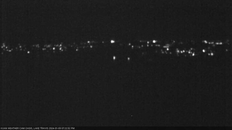 Lake Travis webcam, January 9, 2024 7:25 PM CT