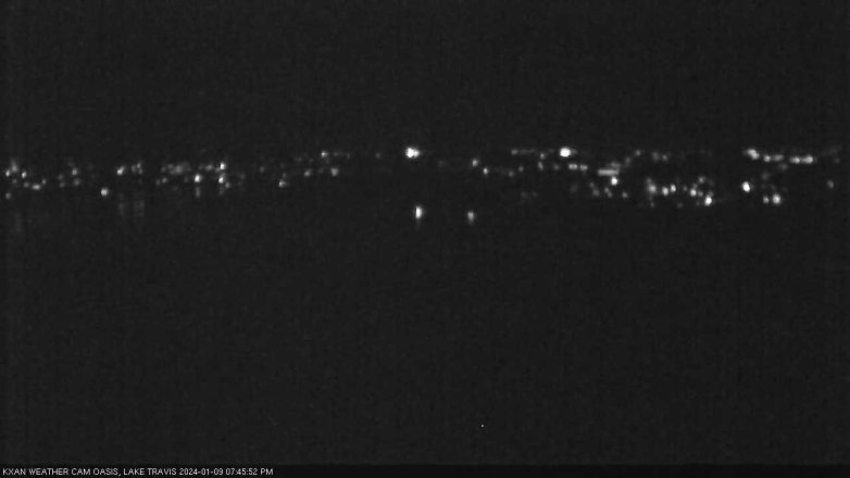 Lake Travis webcam, January 9, 2024 7:45 PM CT
