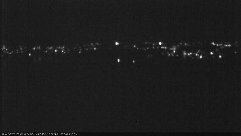 Lake Travis webcam, January 9, 2024 8:00 PM CT