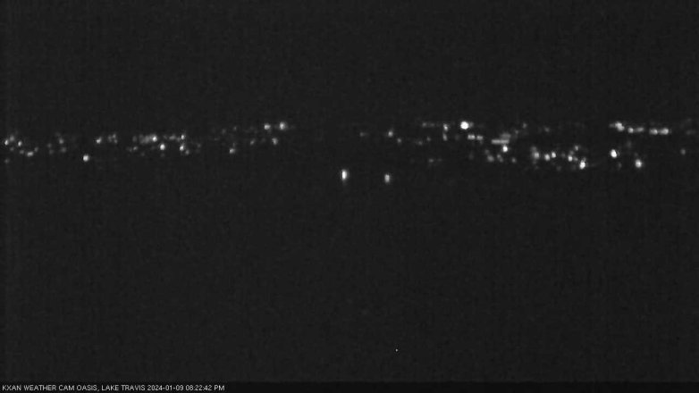 Lake Travis webcam, January 9, 2024 8:25 PM CT