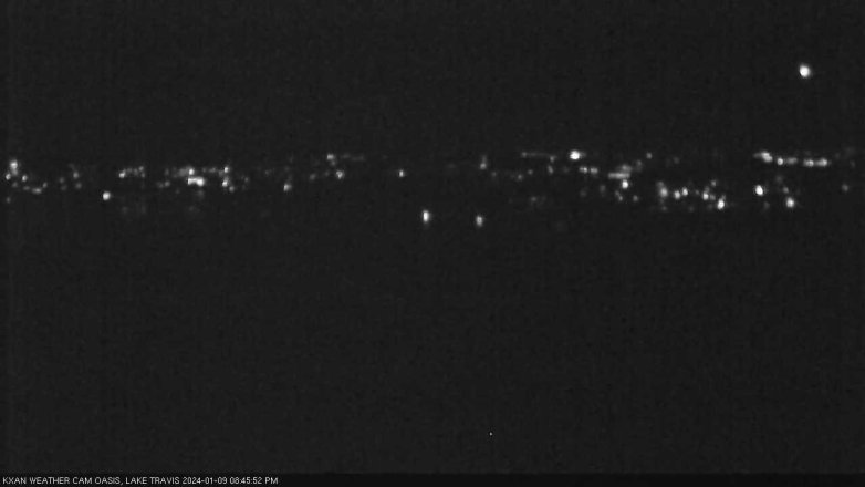 Lake Travis webcam, January 9, 2024 8:45 PM CT